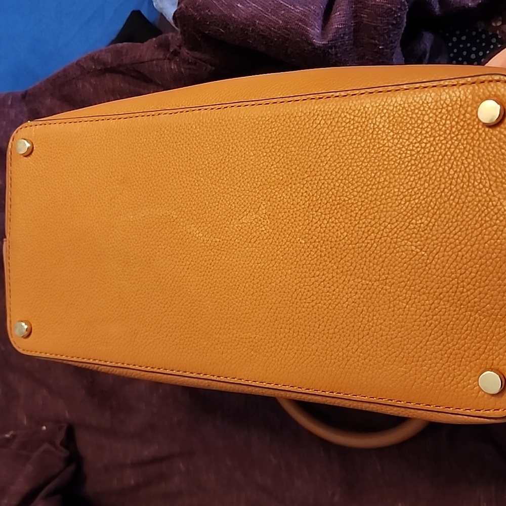 Kate Spade Larchmont Satchel In Warm Cognac Pebbled Leather - Picture 3 of 13